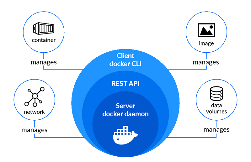 Docker client / server